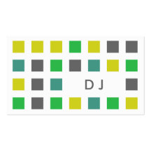 DJ (mod squares) Business Card Template