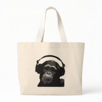 DJ MONKEY TOTE BAGS