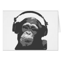 DJ MONKEY GREETING CARDS