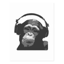 DJ MONKEY POSTCARD