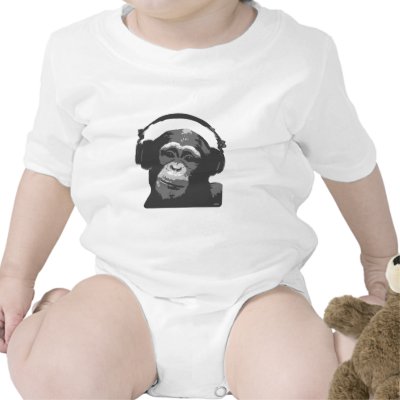 DJ MONKEY ROMPER by wamtees