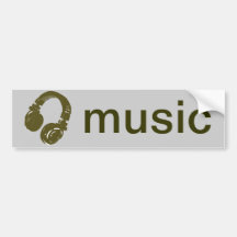 DJ music design Bumper Stickers