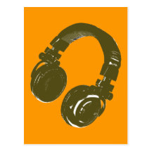 DJ music design Postcards