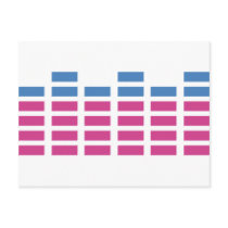dj music equalizer sound post card