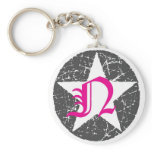 DJ Nancy Starr charcol keychain