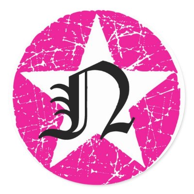 DJ Nancy Starr logo hot pink Stickers by djnancystarr