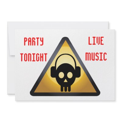 DJ party flyer Personalized Invitation by megnomad