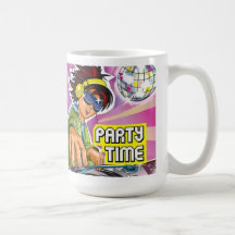 DJ Party Time Coffee Mugs