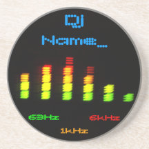 Dj Personal Equalizer Bar EQ - add your name Coasters