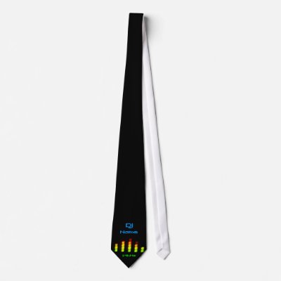 Dj Personal Equalizer Bar EQ - add your name Neckties by GrooveMaster