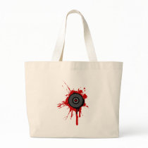 DJ Platter Splatter - Disc Jockey Turntable Deck Tote Bags