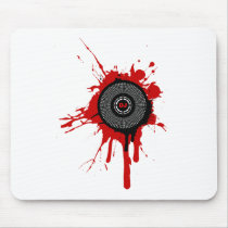 DJ Platter Splatter - Disc Jockey Turntable Deck Mouse Mat