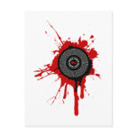 DJ Platter Splatter - Disc Jockey Turntable Deck Postcard
