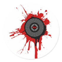 DJ Platter Splatter - Disc Jockey Turntable Deck Stickers