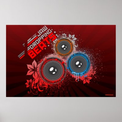 DJ Poster Jaw Dropping Beats Music Graffiti art by HOTDJGEAR