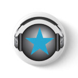 dj ricorox earth with headphones pins