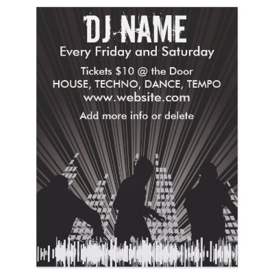 DJ Shadows 2 Music Flyer by ZazzleFlyers