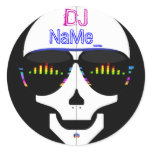 Dj Skull - Add Your Name Round Stickers
