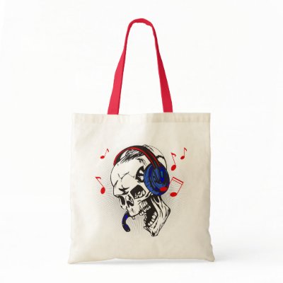 DJ Skull Canvas Bag by novaideo