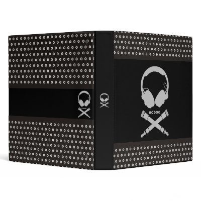 Dj Skull Vinyl Binder by Bigeyes