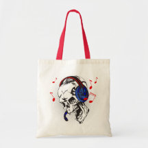 DJ Skull Canvas Bag