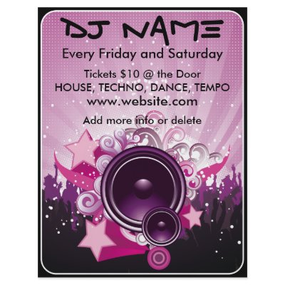 DJ Speaker Music Flyer by ZazzleFlyers