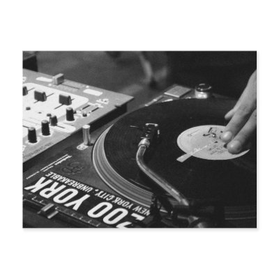 DJ spinning vinyl 1 Post Cards by James_Falconer