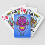 DJ Sugar Skull, purple and blue Poker Deck
