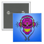 DJ Sugar Skull – Purple and Yellow Pins