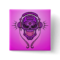 DJ Sugar Skull – Purple Button
