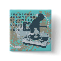 DJ T-shirts and Gifts Pinback Button