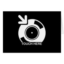 DJ Touch Here Greeting Card