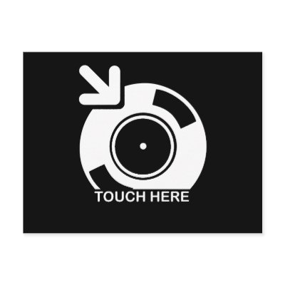 DJ Touch Here Post Cards by HOTDJGEAR