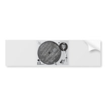 DJ Turntable Bumper Sticker