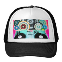 DJ Turntable Circles Mesh Hat