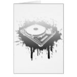 DJ Turntable Graffiti - Music Vinyl Disc Jockey Greeting Card