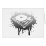 DJ Turntable Graffiti - Music Vinyl Disc Jockey cards