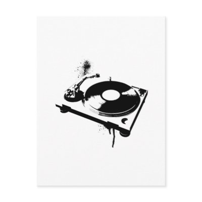 DJ Turntable Postcards by robby1982
