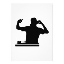 DJ Turntables club music Invitation