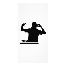 DJ Turntables club music Picture Card