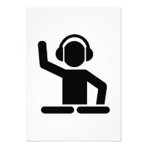 DJ Turntables Personalized Invite