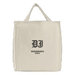 DJ, UNDERGROUND BASS embroidered bags