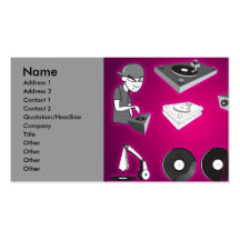 dj-vectors-10117-large, Name, Address 1, Addres... Business Card Templates