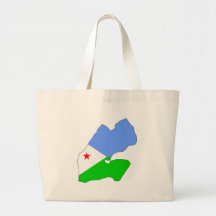Djibouti flag map canvas bags