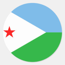 djibouti round stickers
