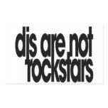 Djs Are Not Rockstars Rectangle Stickers