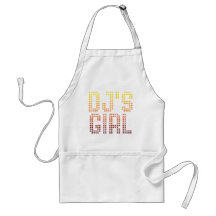 DJs Girl - Disc Jockey Girlfriend wife DJing Music Apron