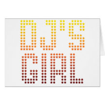 DJs Girl - Disc Jockey Girlfriend wife DJing Music Greeting Card