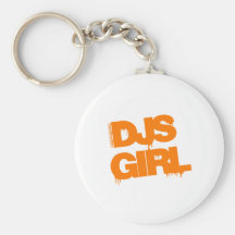 DJs Girl - Disc Jockey Music Girlfriend gf Keychain