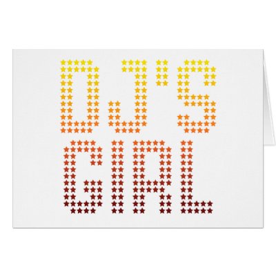DJs Girl Greeting Card by HOTDJGEAR